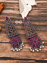 The Elegant Jaw Droppers - Ruby Red - The Embellished Oxidised Collection