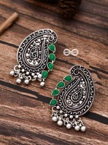 The Vintage Motifs - Emerald Green - The Embellished Oxidised Collection