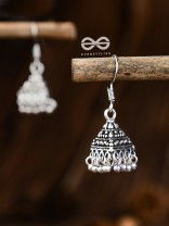 The Cute Little Pyramid Jhumkis- Tiny Trinket Earrings