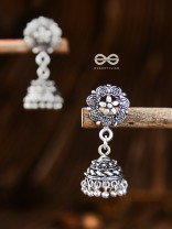 Little Floral Intricate Jhumkis - Tiny Trinket Earrings