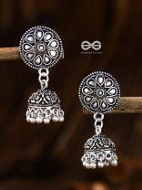 Little Circular Intricate Jhumkis - Tiny Trinket Earrings