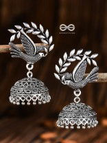 The Messengers of Peace Oxidised Love Jhumkis