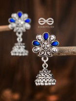 The Enamelled Floral Artwork ( Royal Blue) - The Embellished Oxidised Collection
