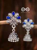 The Enamelled Floral Artwork ( Royal Blue) - The Embellished Oxidised Collection