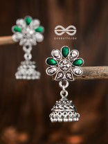 The Enamelled Floral Artwork (Emerald Green) - The Embellished Oxidised Collection