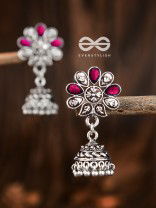 The Enamelled Floral Artwork (Ruby Red) - The Embellished Oxidised Collection