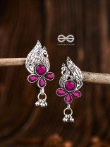 The Boho Peacocks (Ruby Red) - The Embellished Oxidised Collection