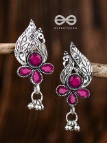 The Boho Peacocks (Ruby Red) - The Embellished Oxidised Collection