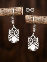 The Little Hanging Owls - Tiny Trinket Earrings