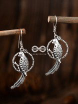 The Bird on a Twig Danglers - Tiny Trinket Earrings
