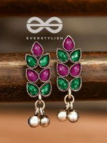 The Olive Branch Studs (Ruby-Emerald) - The Melodious Ghungroo Collection