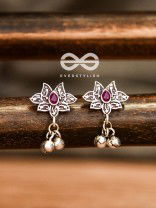 The Embellished Lotus (Ruby Red) - The Melodious Ghungroo Collection