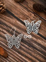 The Intricate Butterfly Danglers - Tiny Trinket Earrings