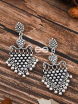 A Bohemian Mesh - Oxidised Boho Earrings