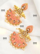 The Marvellous Meenakari Collection - Ira Earrings - Coral