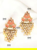 The Marvellous Meenakari Collection - Aanya Earrings - Coral