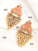 The Marvellous Meenakari Collection - Aanya Earrings - Coral