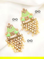 The Marvellous Meenakari Collection - Aanya Earrings - Green