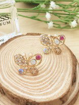 Dazzling Multi Hued Butterfly earrings
