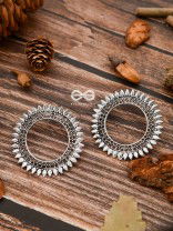 The Bohemian Sun - Oxidised Boho Earrings