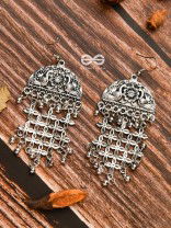The Artistic Intricacy - Oxidised Boho Earrings