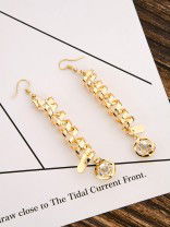 A Wrap of Gold - Elegant Dangling Earrings