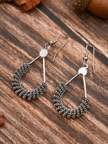 The Little Mesh Droplet - Tiny Trinket Earrings - Silver