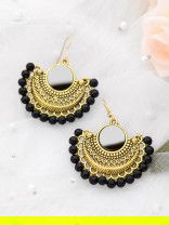 The Elegant Tribals - Golden Oxidised Earrings
