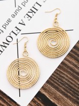 The Shimmery Hypnosis - Golden Elegant Earrings