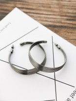 The Layered Oversized Hoops - Dark Grey