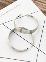 The Layered Oversized Hoops - Silver