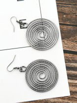 The Shimmery Hypnosis - Dark Grey Elegant Earrings