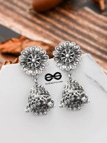The little floral Jhumki - Tiny Trinket Earrings