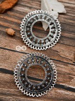 The Floral Sun - Oxidised Boho Earrings
