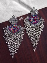 The Bohemian Jhaalar Statement Makers (Multicolour) - The Embroidered Oxidised Collection