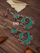 The Bohemian Layered Danglers - Meenakari Boho Earrings
