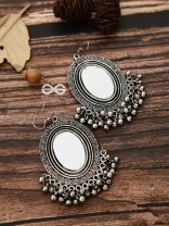 The Vintage Mirrors - Oxidised Boho Earrings