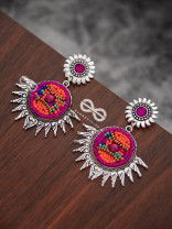 The Little Intricate Sun Drops (Pink) - Embroidered Oxidised Collection