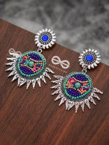 The Little Intricate Sun Drops (Blue) - Embroidered Oxidised Collection