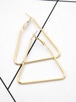 The Everyday Chic - Oversized Triangle Hoops - Golden