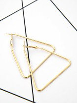 The Everyday Chic - Oversized Triangle Hoops - Golden