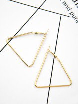 The Everyday Chic - Oversized Triangle Hoops - Golden