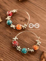 The Indie Multi-coloured Statement Hoop Earrings