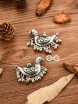 The Dangling Parrots - Oxidised Boho Earrings