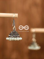 The Threaded Pearl Jhumki - Tiny Trinket Earrings