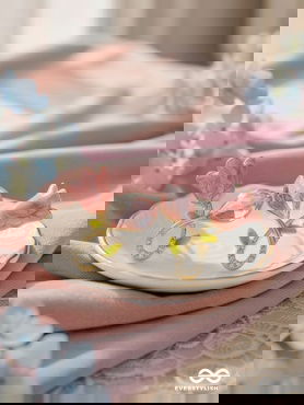 Petal Grace- Pink floral charm earrings