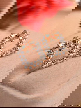 Endearing bowknot square studded earrings 