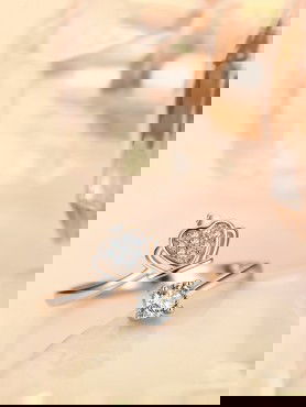 Silverette Princess Crown Adjustable CZ Ring