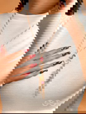 The Golden Hail- Golden Embellished Necklace With Anti-Tarnish Coating 