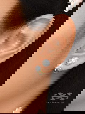 The Pearly Smile- Golden Pearl Earrings